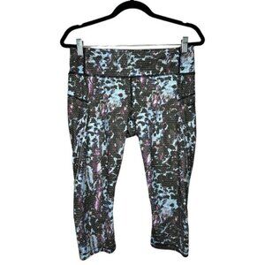 Lululemon Top Speed Cropped Floral Leggings Size 8
